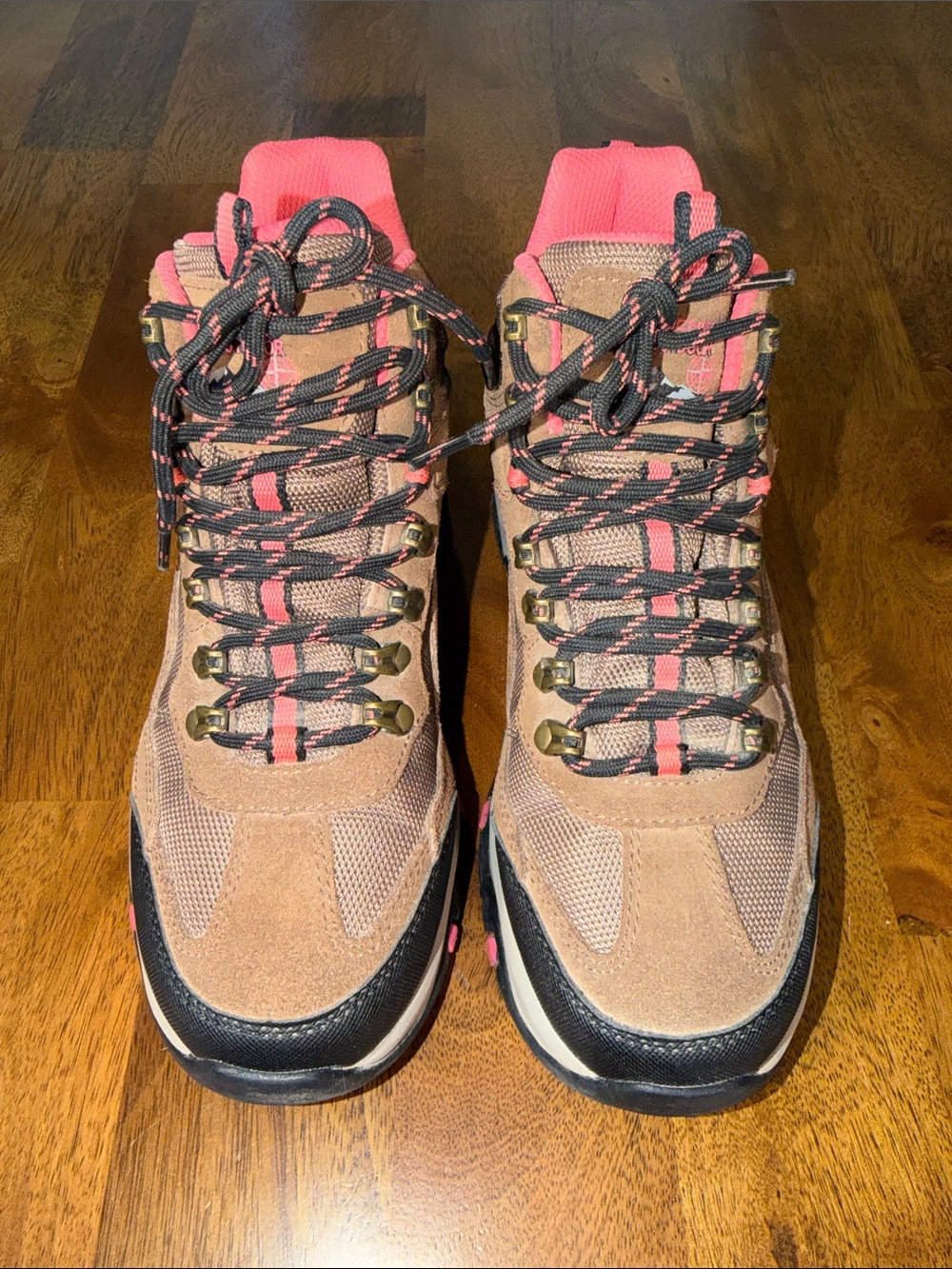 Skechers 167008 outdoor 7 Tan and Pink Lace-Up Hiking Boots - Picture 10 of 13